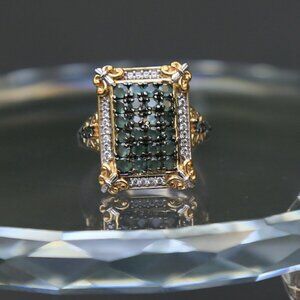 Artisan ✦ Alexandrite White Sapphire Moissanite Ring ✦ 1.40ctw 18K Vermeil / 925